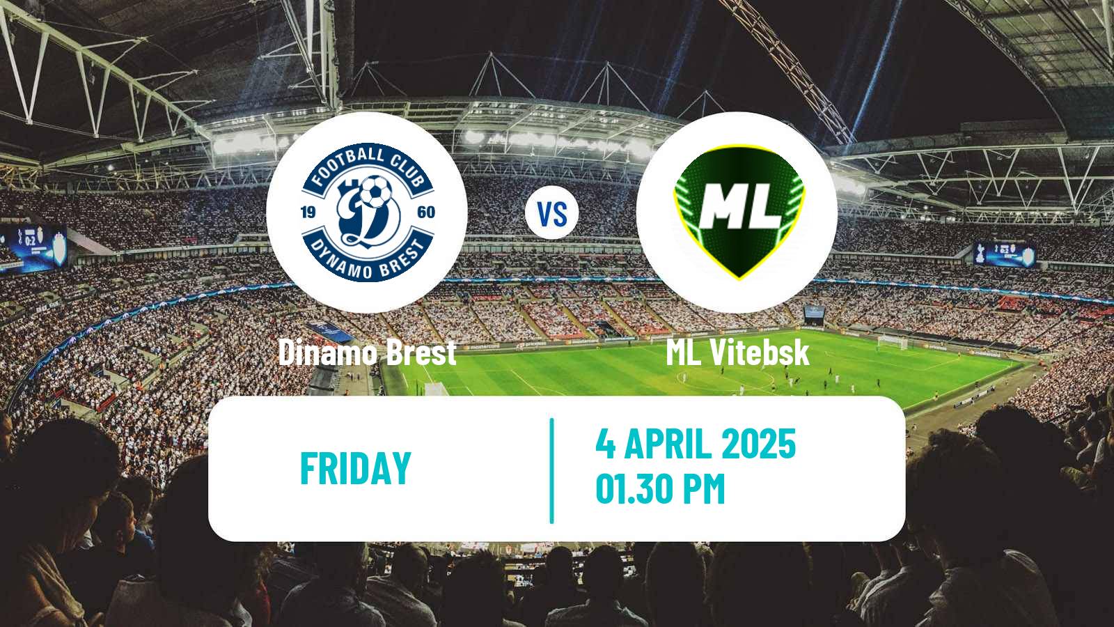 Soccer Belarusian Vysshaya Liga Dinamo Brest - ML Vitebsk