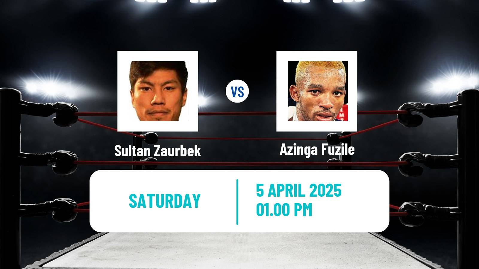 Boxing Super Featherweight Others Matches Men Sultan Zaurbek - Azinga Fuzile