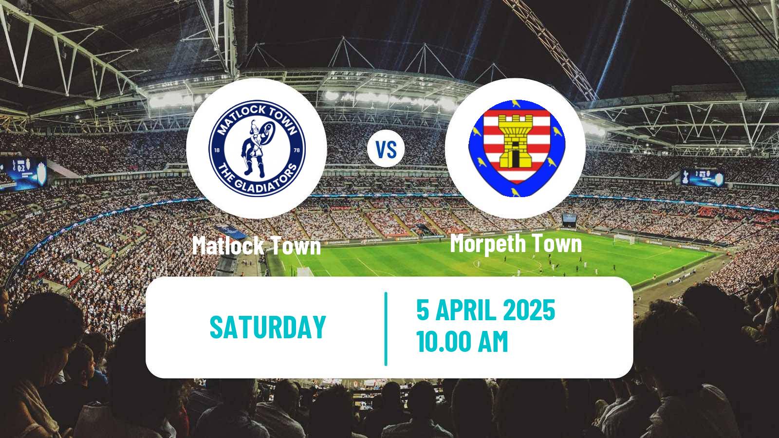 Soccer English NPL Premier Division Matlock Town - Morpeth Town