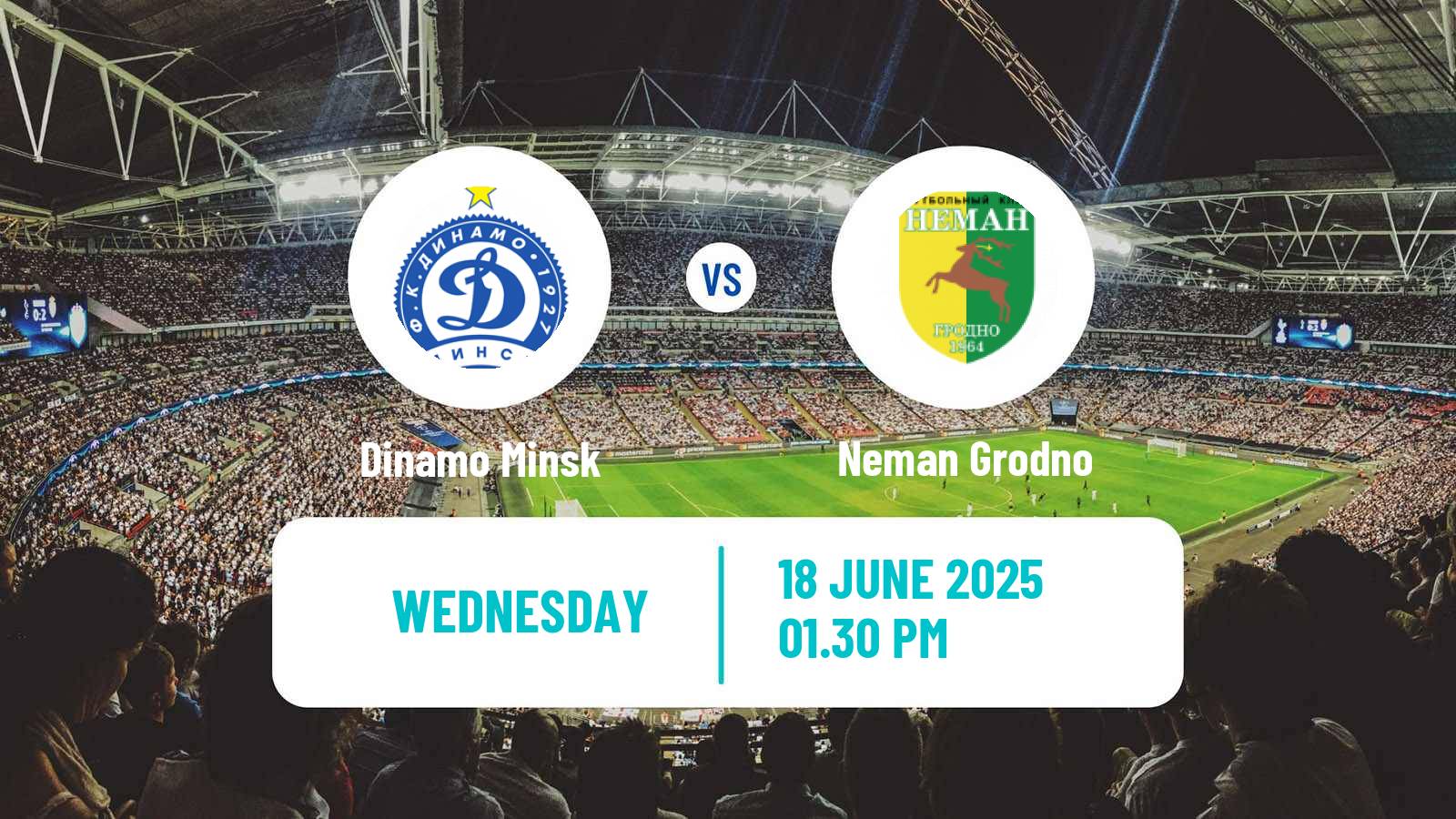 Soccer Belarusian Vysshaya Liga Dinamo Minsk - Neman Grodno