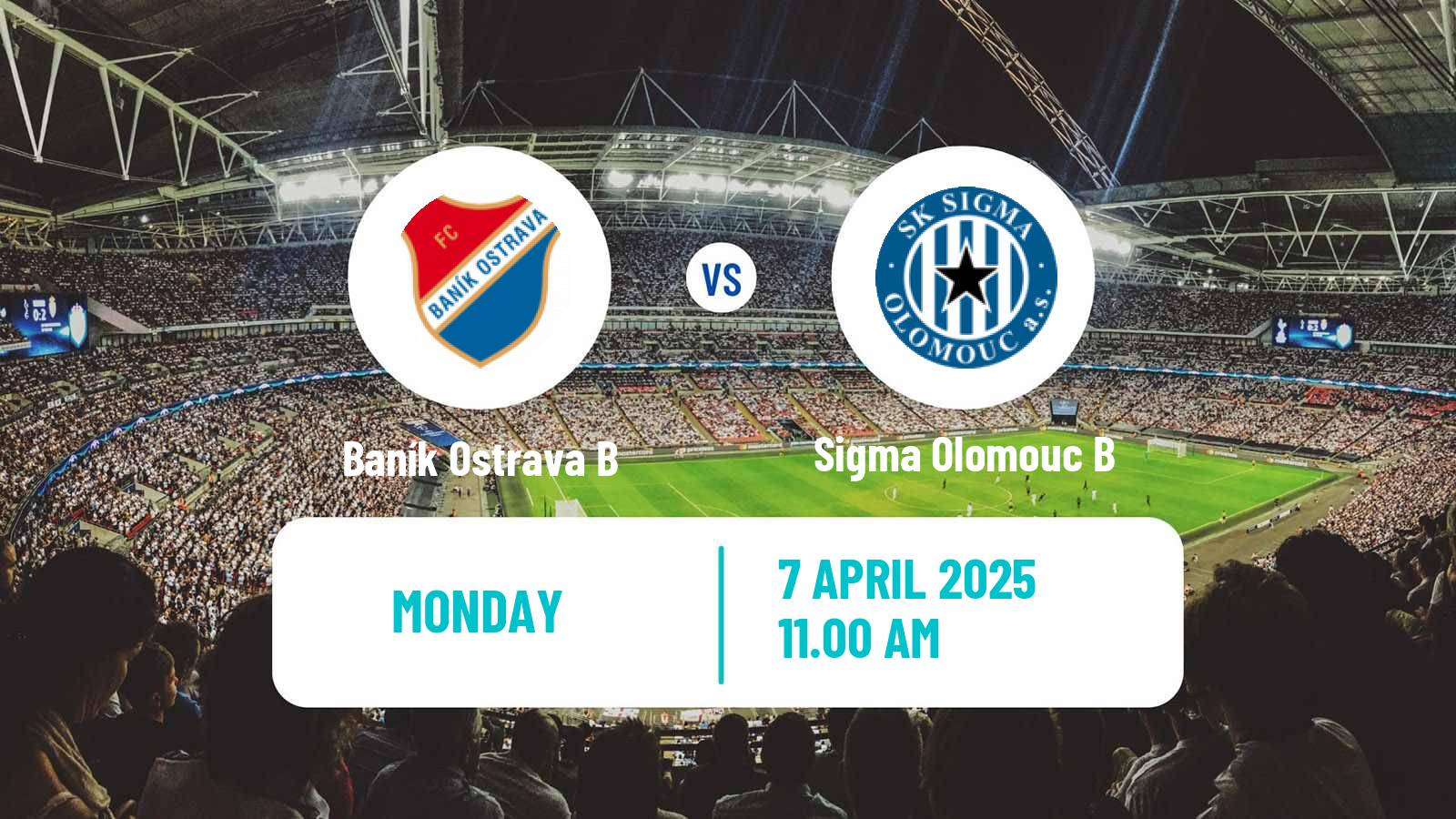 Soccer Czech Division 2 Baník Ostrava B - Sigma Olomouc B