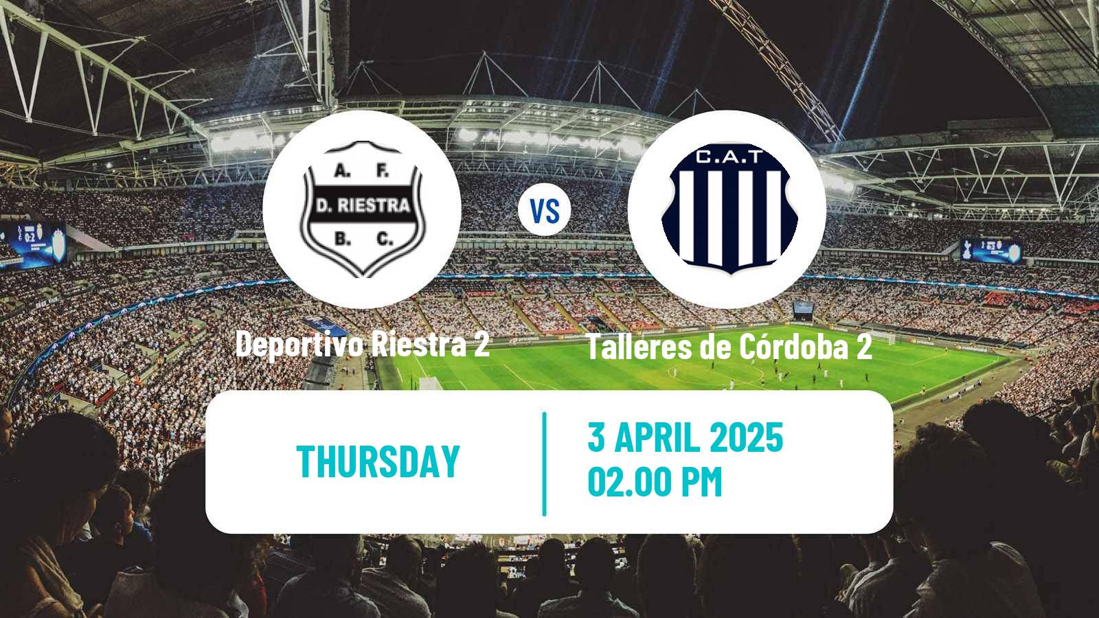 Soccer Argentinian Reserve League Deportivo Riestra 2 - Talleres de Córdoba 2