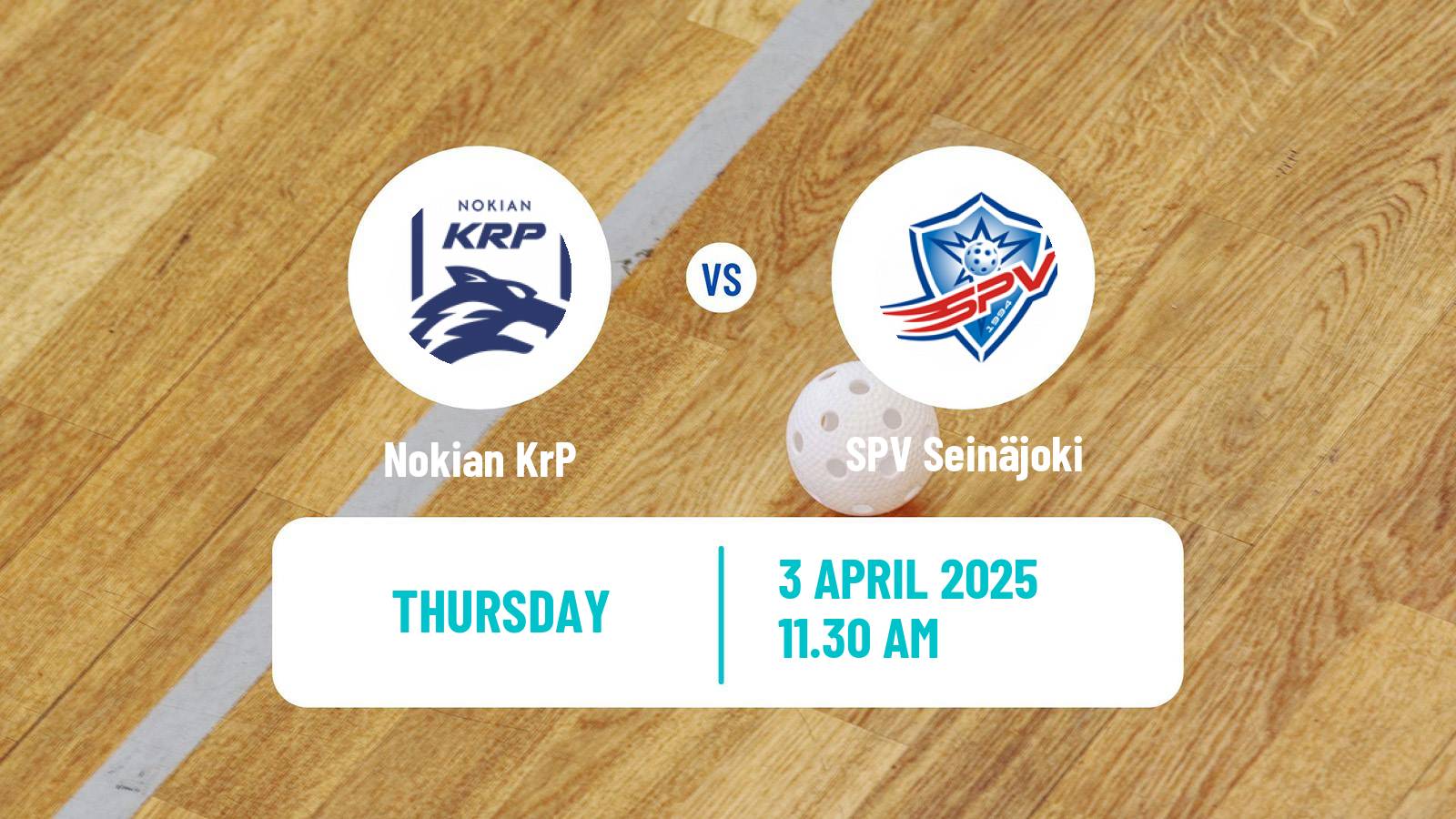 Floorball Finnish F-Liiga Nokian KrP - SPV Seinäjoki