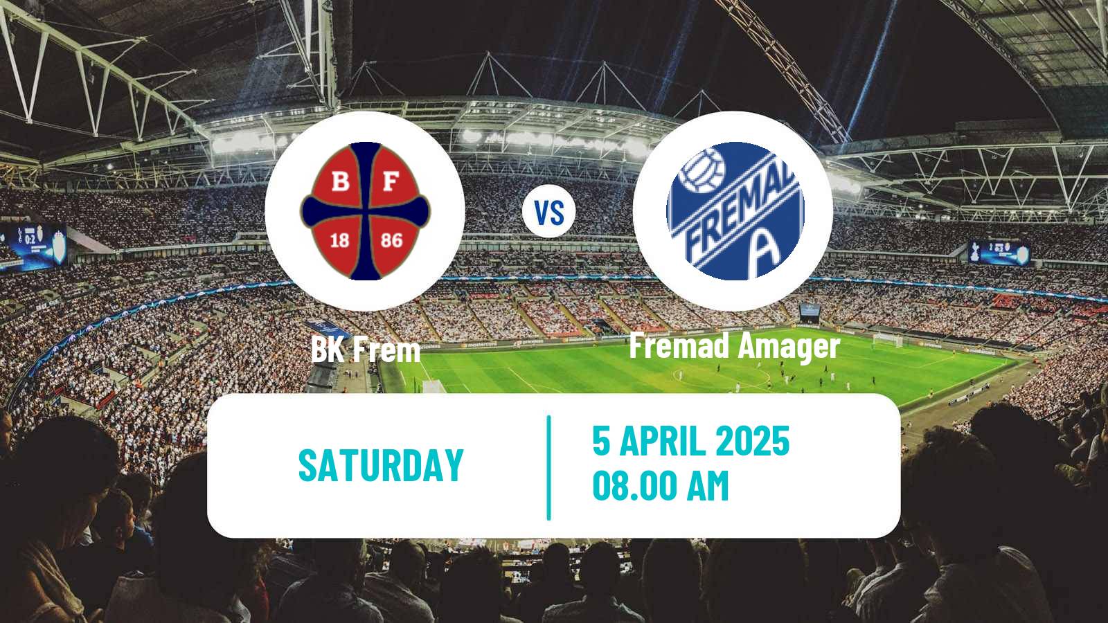Soccer Danish 2 Division BK Frem - Fremad Amager