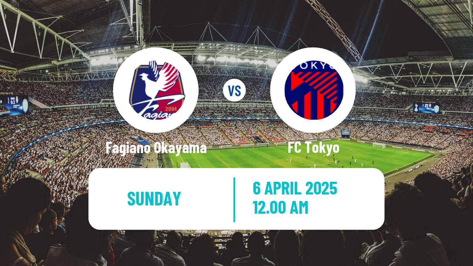 Soccer Japan J1 League Fagiano Okayama - Tokyo