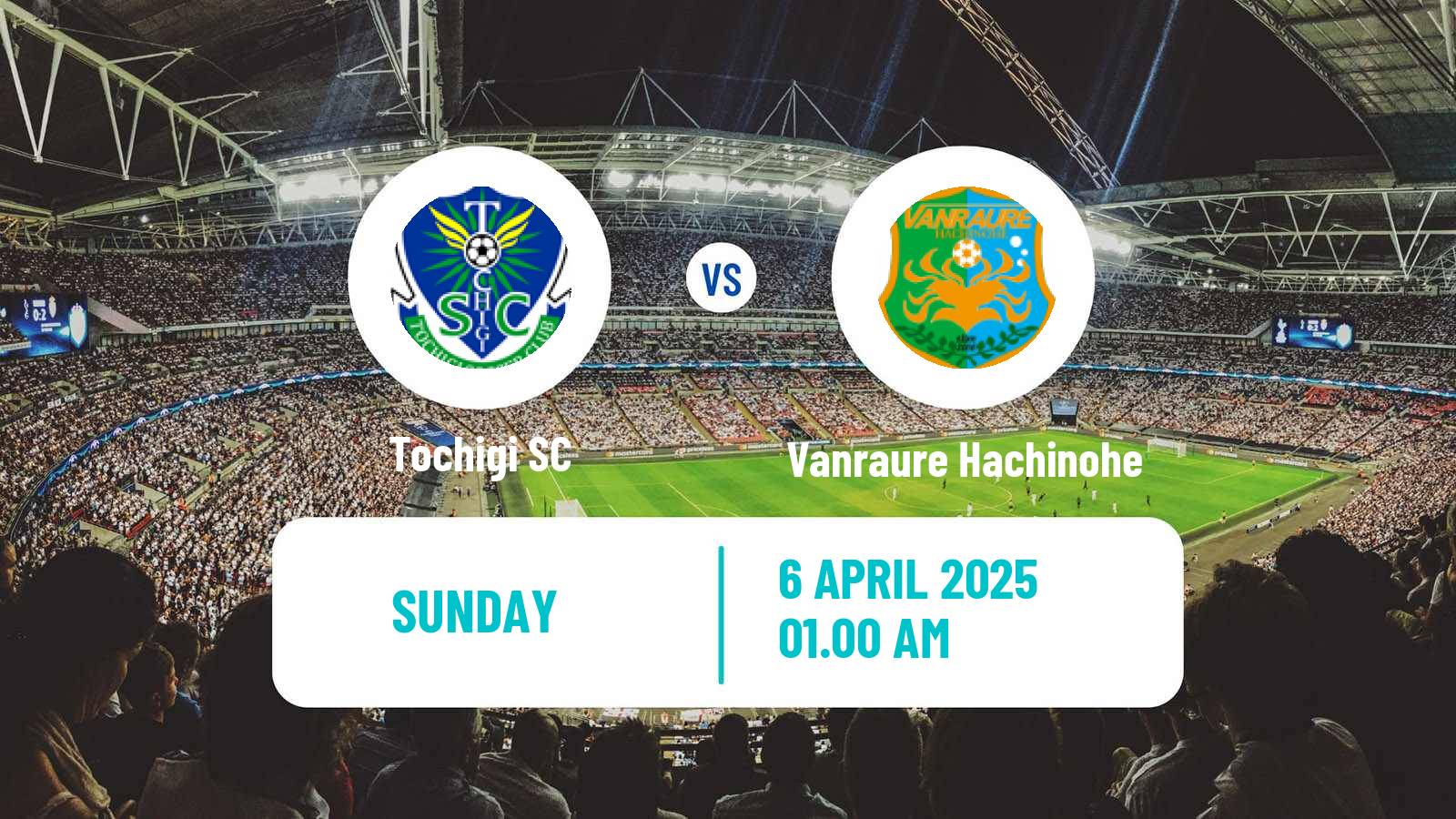 Soccer Japan J3 League Tochigi - Vanraure Hachinohe