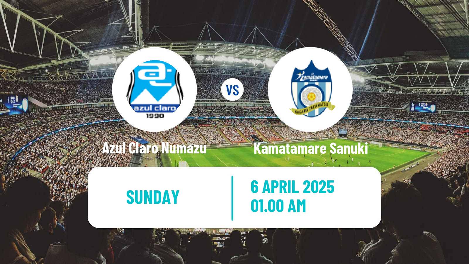 Soccer Japan J3 League Azul Claro Numazu - Kamatamare Sanuki