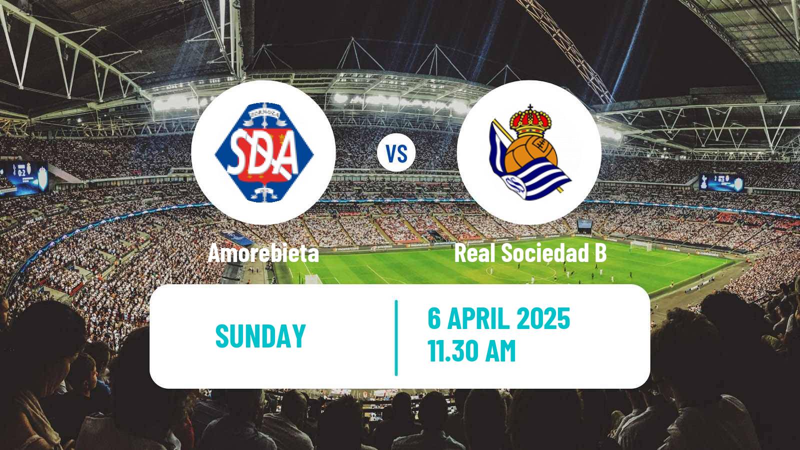 Soccer Spanish Primera RFEF Group 1 Amorebieta - Real Sociedad B