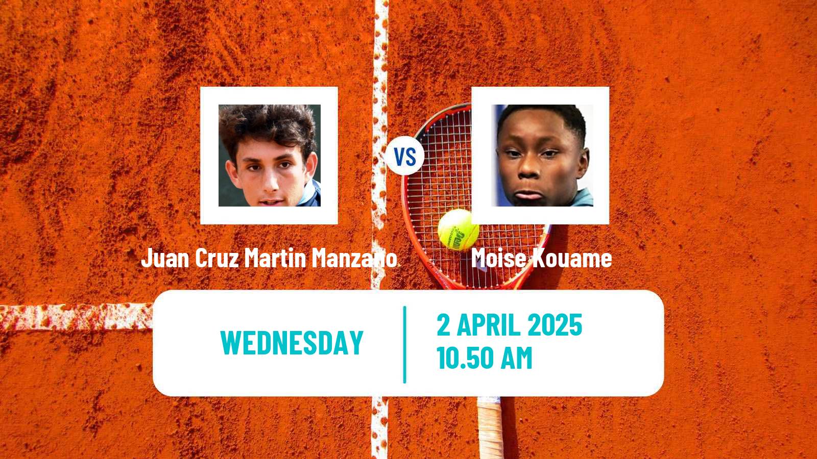 Tennis ITF M25 Antalya 3 Men Juan Cruz Martin Manzano - Moise Kouame