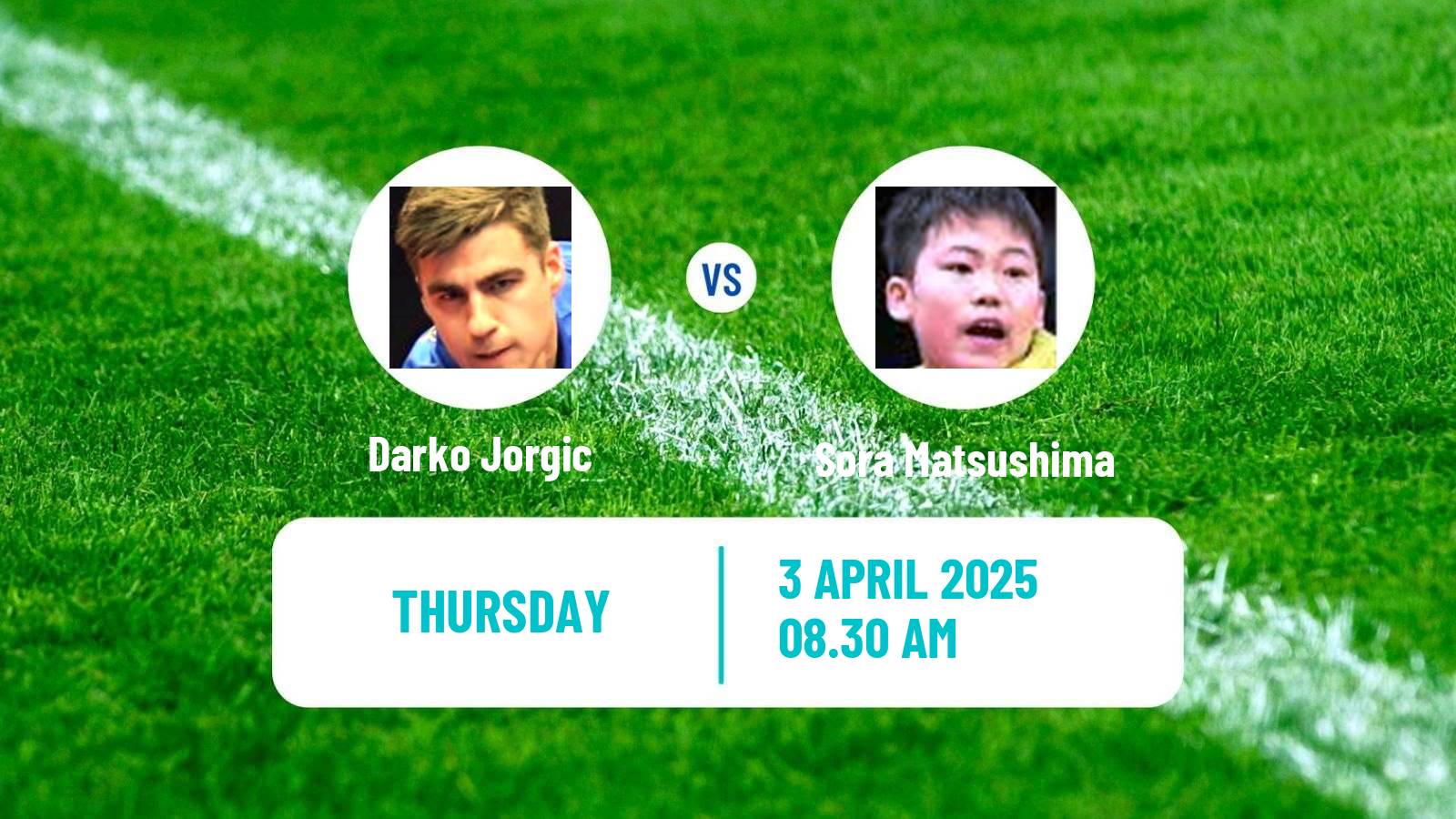 Table tennis Wtt Champions Incheon Men Darko Jorgic - Sora Matsushima