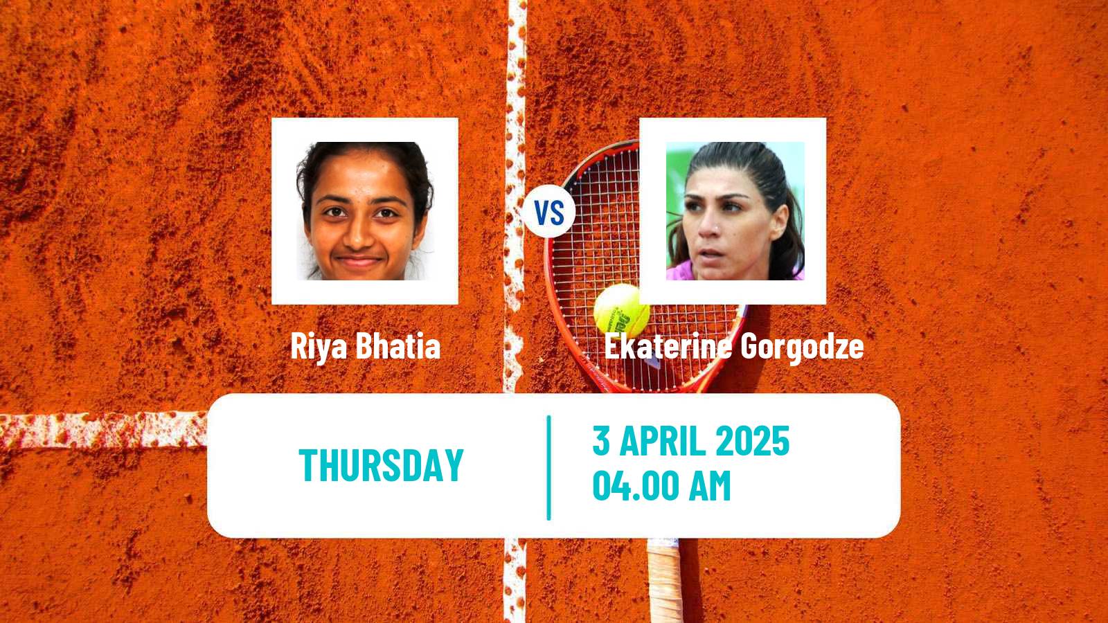 Tennis ITF W50 Bujumbura 2 Women Riya Bhatia - Ekaterine Gorgodze
