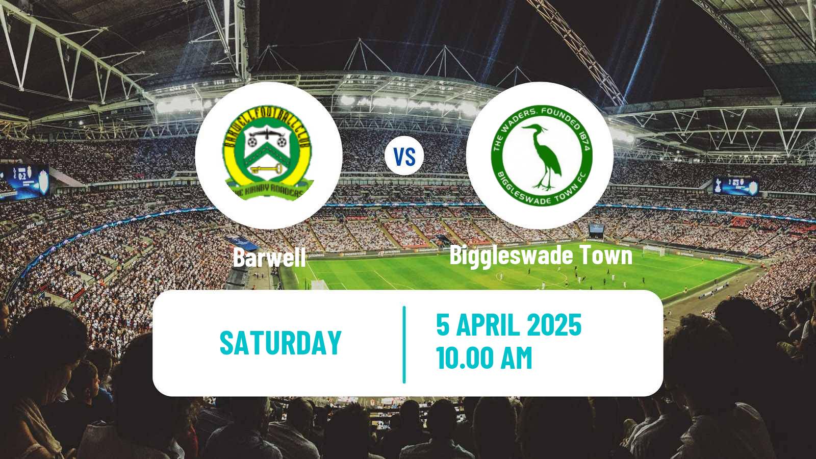 Soccer English Southern League Central Division Barwell - Biggleswade Town
