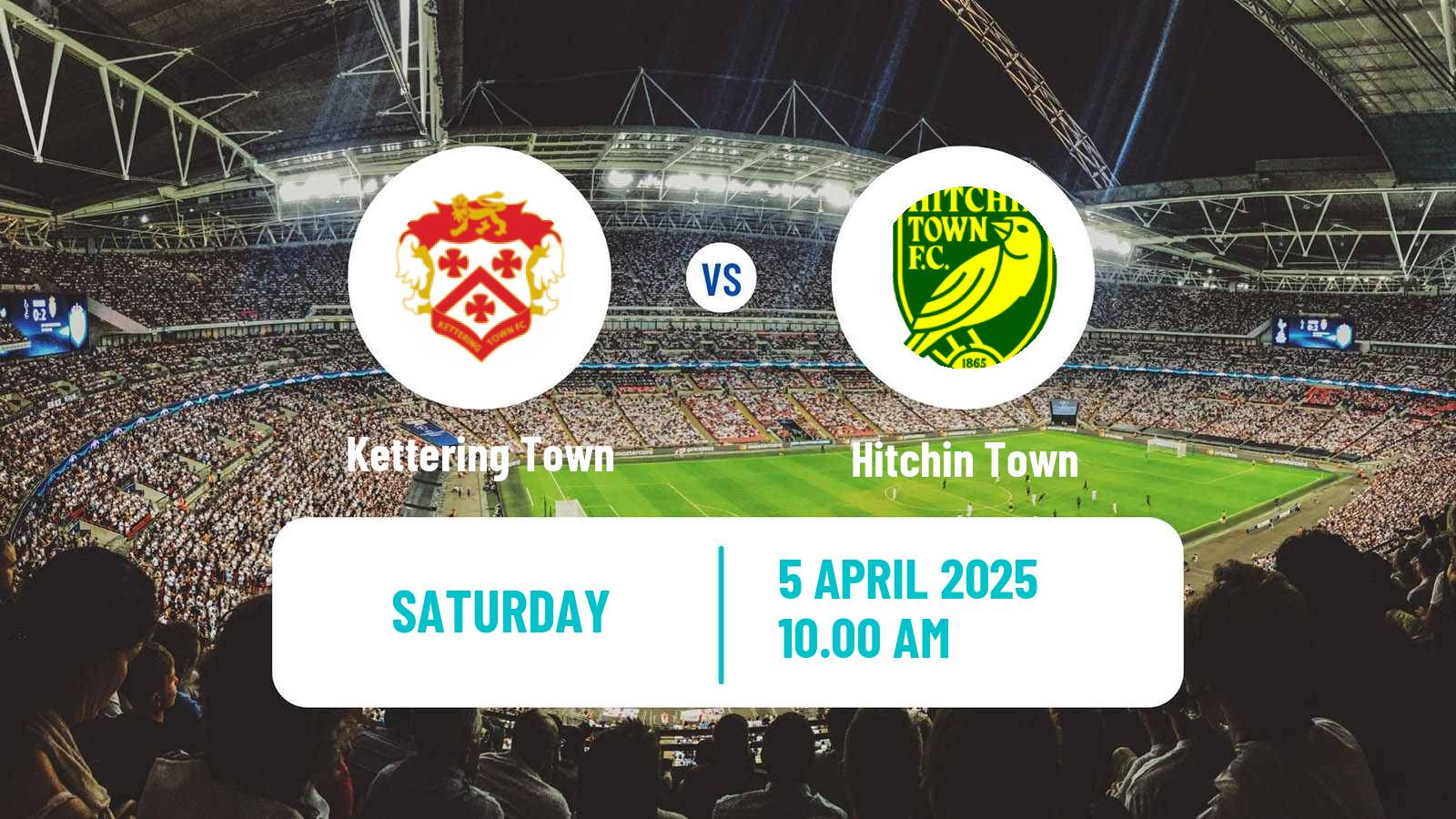 Soccer English Southern League Central Division Kettering Town - Hitchin Town