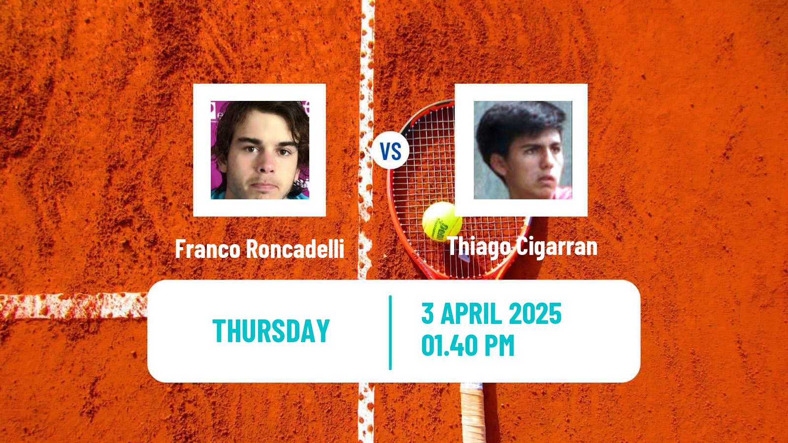 Tennis ITF M25 Chacabuco Men Franco Roncadelli - Thiago Cigarran