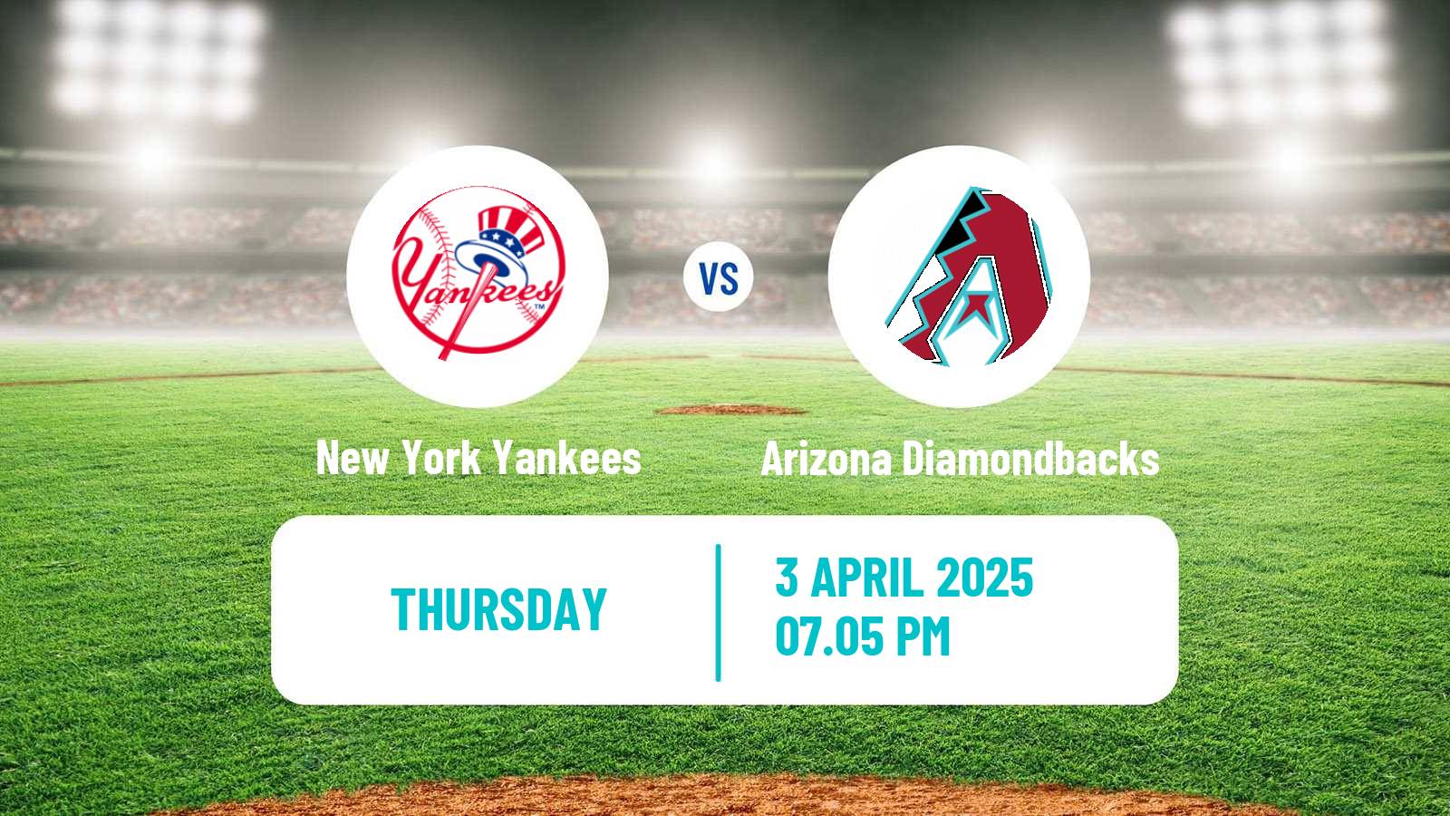 Baseball MLB New York Yankees - Arizona Diamondbacks