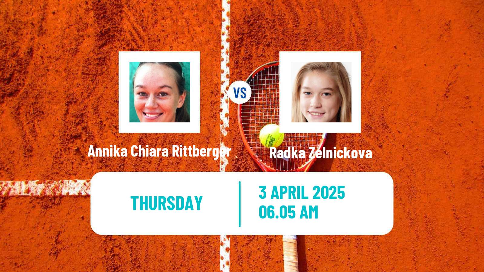 Tennis ITF W15 Monastir 13 Women Annika Chiara Rittberger - Radka Zelnickova