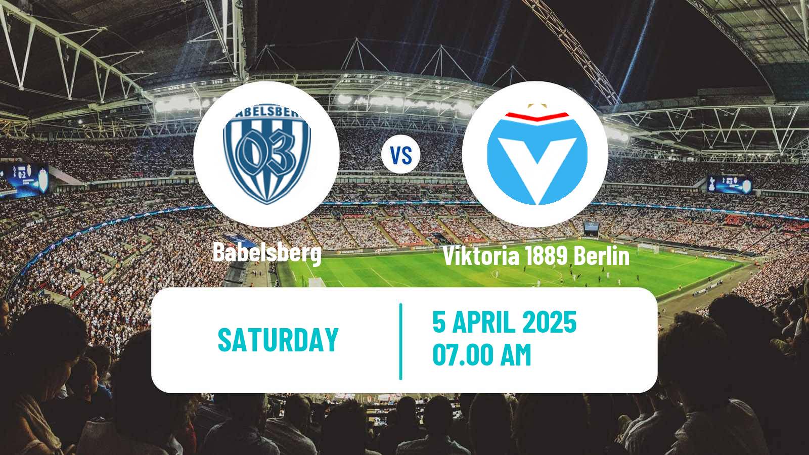 Soccer German Regionalliga Nordost Babelsberg - Viktoria 1889 Berlin