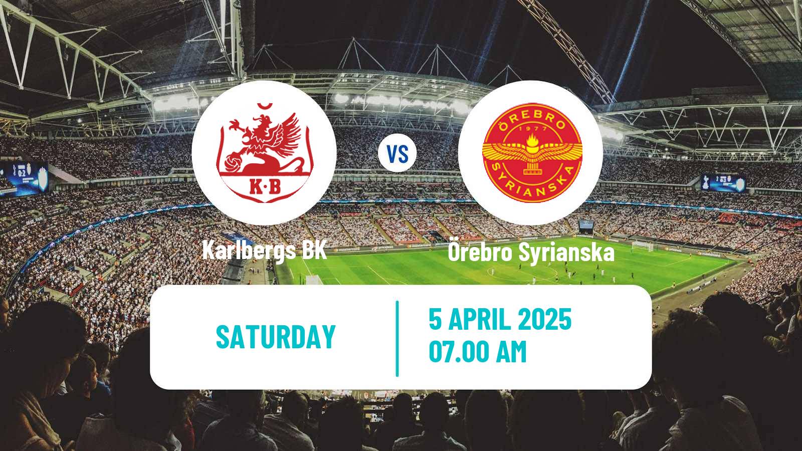 Soccer Swedish Division 1 Norra Karlberg - Örebro Syrianska