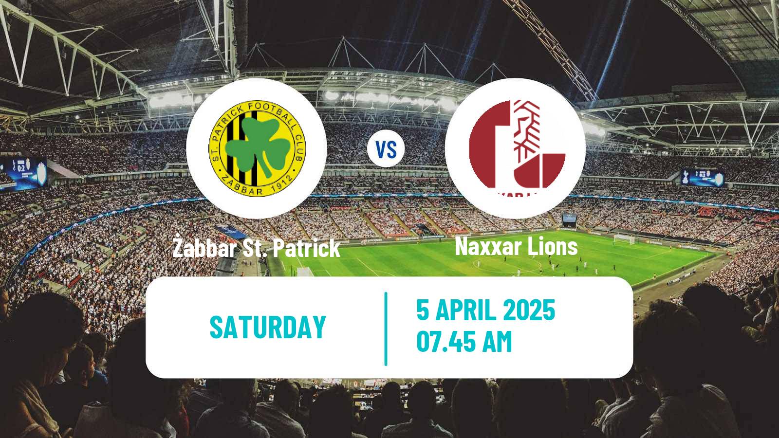 Soccer Maltese Premier League Żabbar St. Patrick - Naxxar Lions