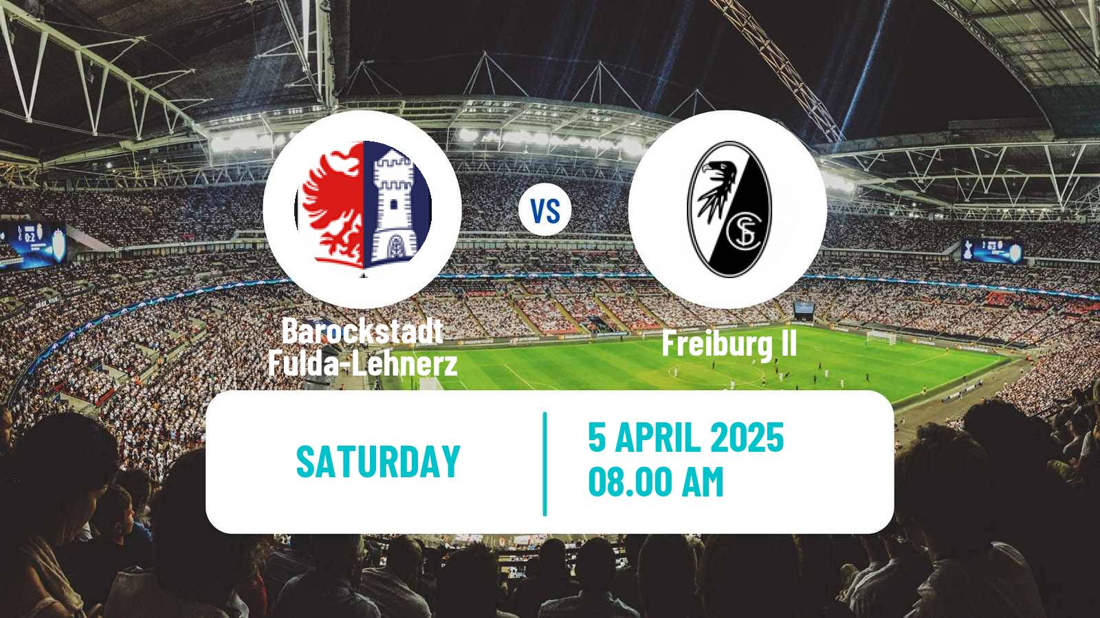 Soccer German Regionalliga Sudwest Barockstadt Fulda-Lehnerz - Freiburg II
