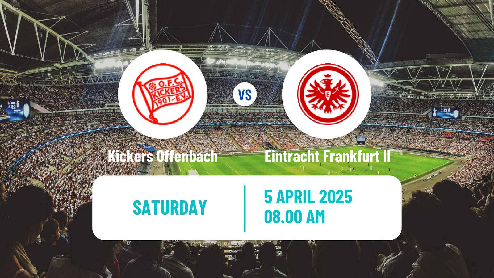 Soccer German Regionalliga Sudwest Kickers Offenbach - Eintracht Frankfurt II