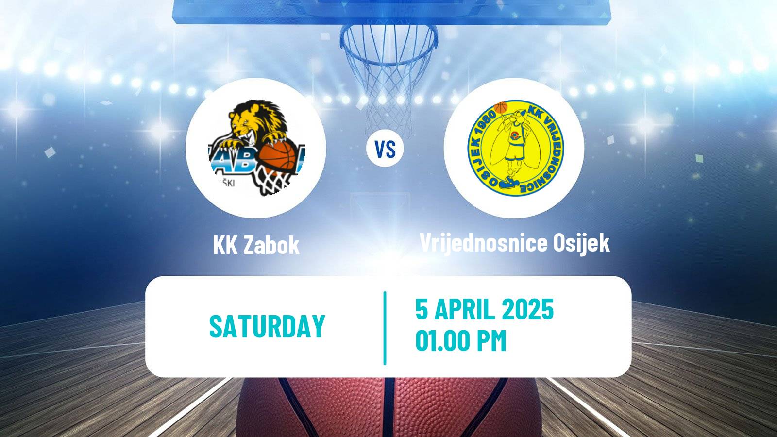 Basketball Croatian Premijer Liga Basketball Zabok - Vrijednosnice Osijek