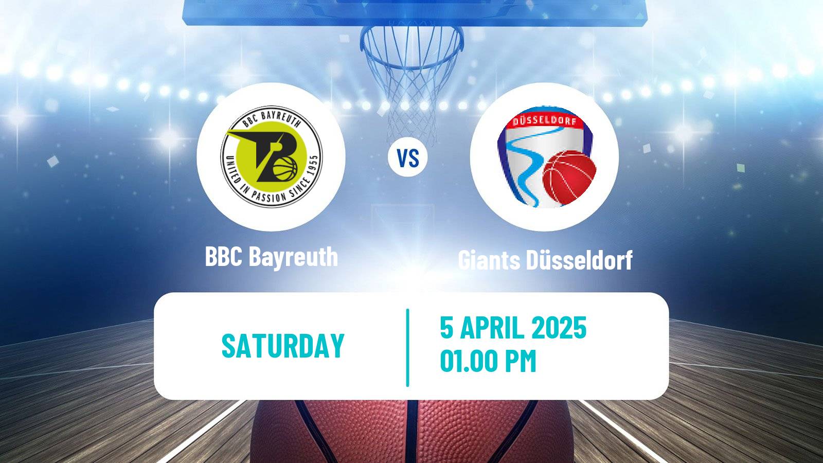 Basketball German Pro A Basketball BBC Bayreuth - Giants Düsseldorf
