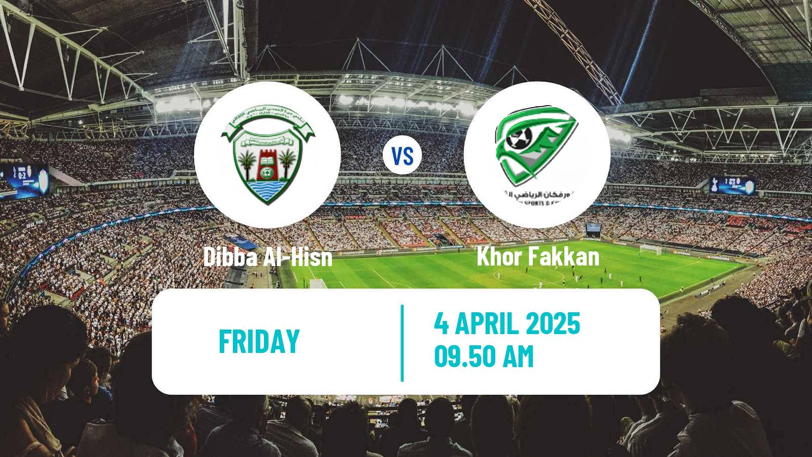 Soccer UAE Football League Dibba Al-Hisn - Khor Fakkan