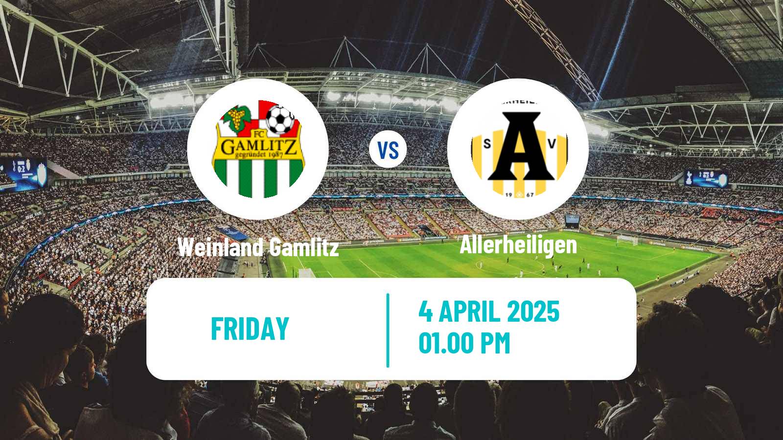 Soccer Austrian Landesliga Steiermark Weinland Gamlitz - Allerheiligen