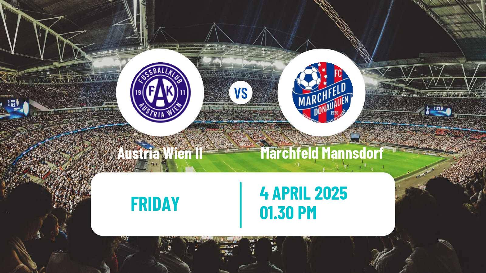 Soccer Austrian Regionalliga East Austria Wien II - Marchfeld Mannsdorf