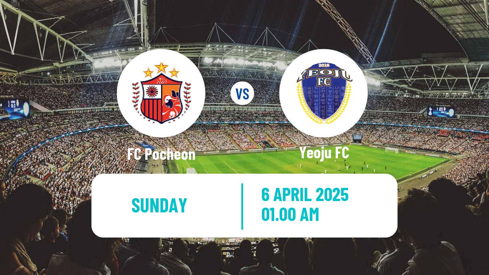 Soccer South Korean K3 League Pocheon - Yeoju