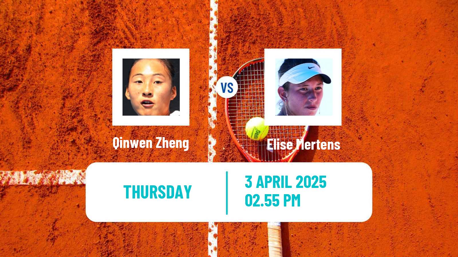 Tennis WTA Charleston Qinwen Zheng - Elise Mertens