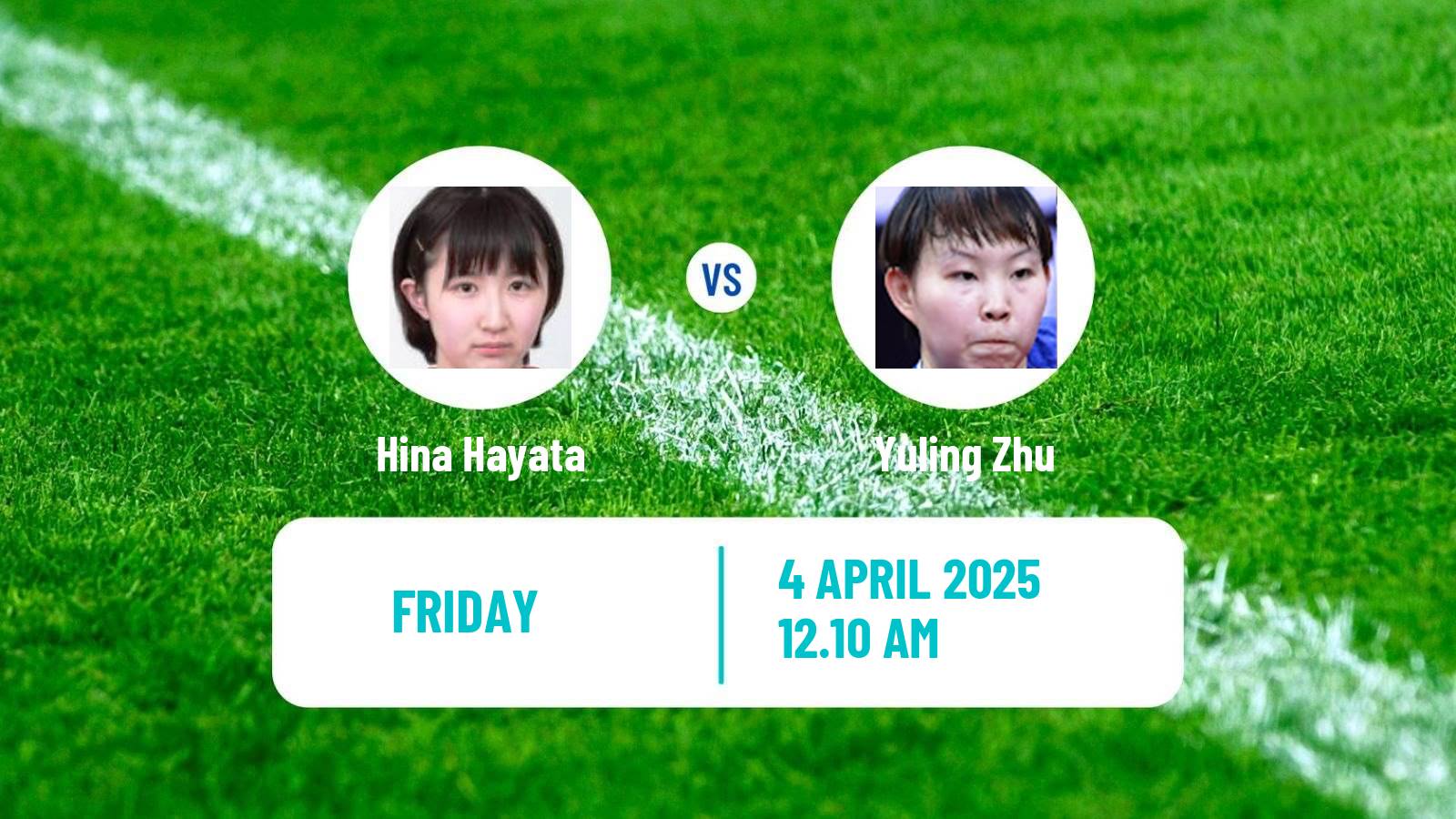 Table tennis Wtt Champions Incheon Women Hina Hayata - Yuling Zhu