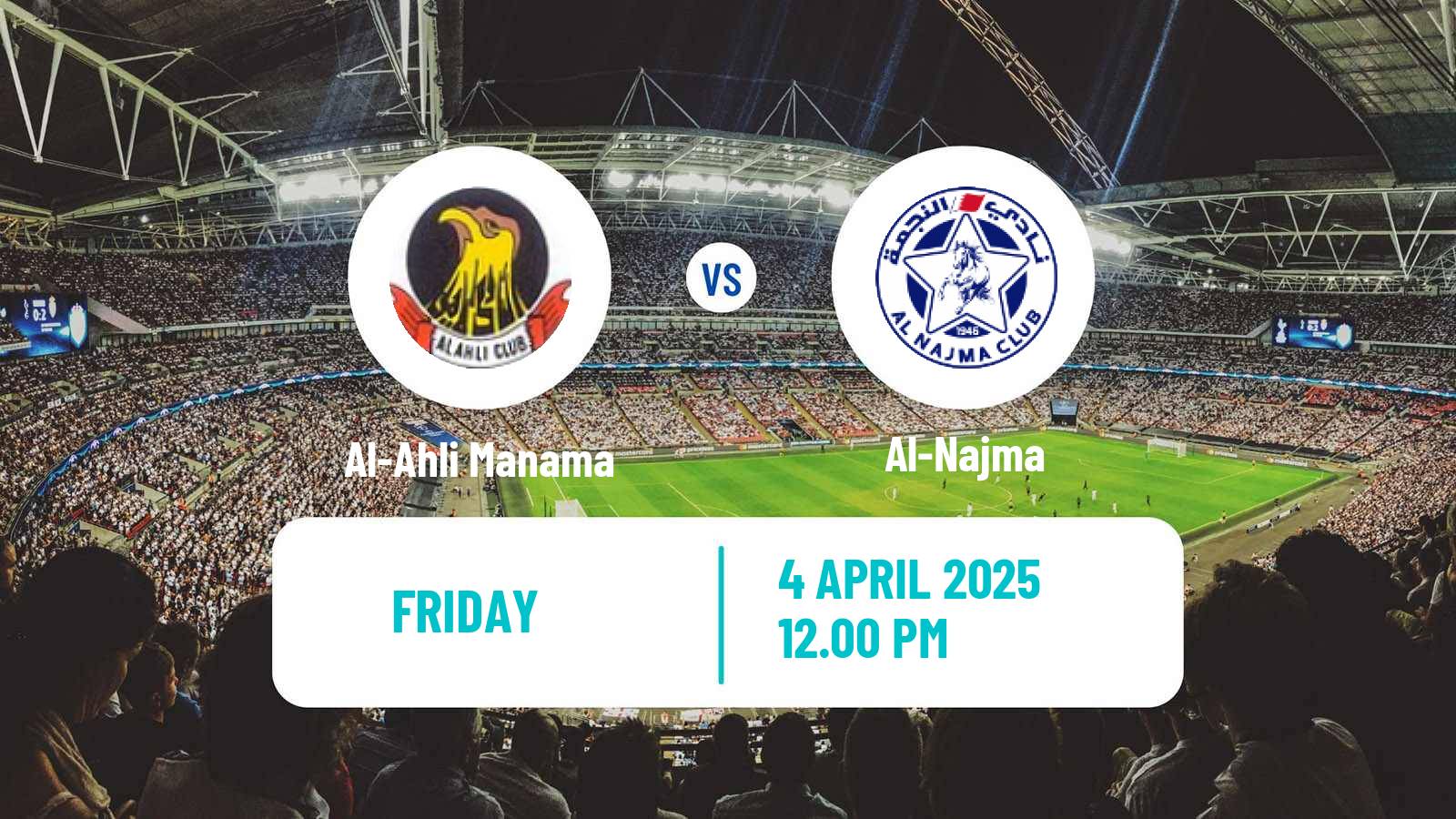 Soccer Bahraini Premier League Al-Ahli Manama - Al-Najma