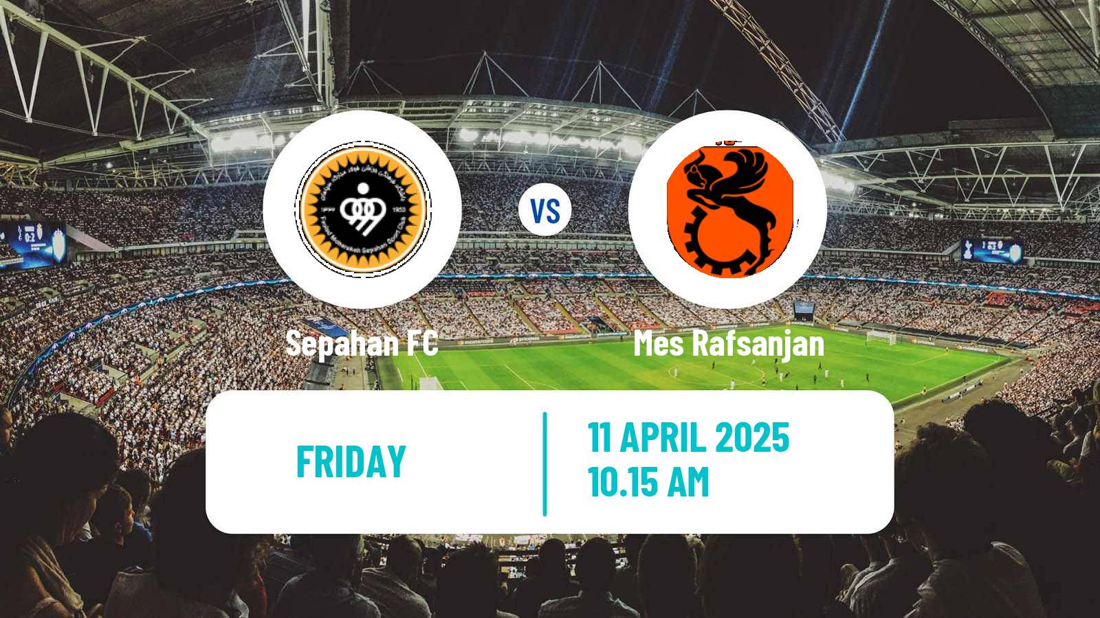 Soccer Iran Pro League Sepahan - Mes Rafsanjan