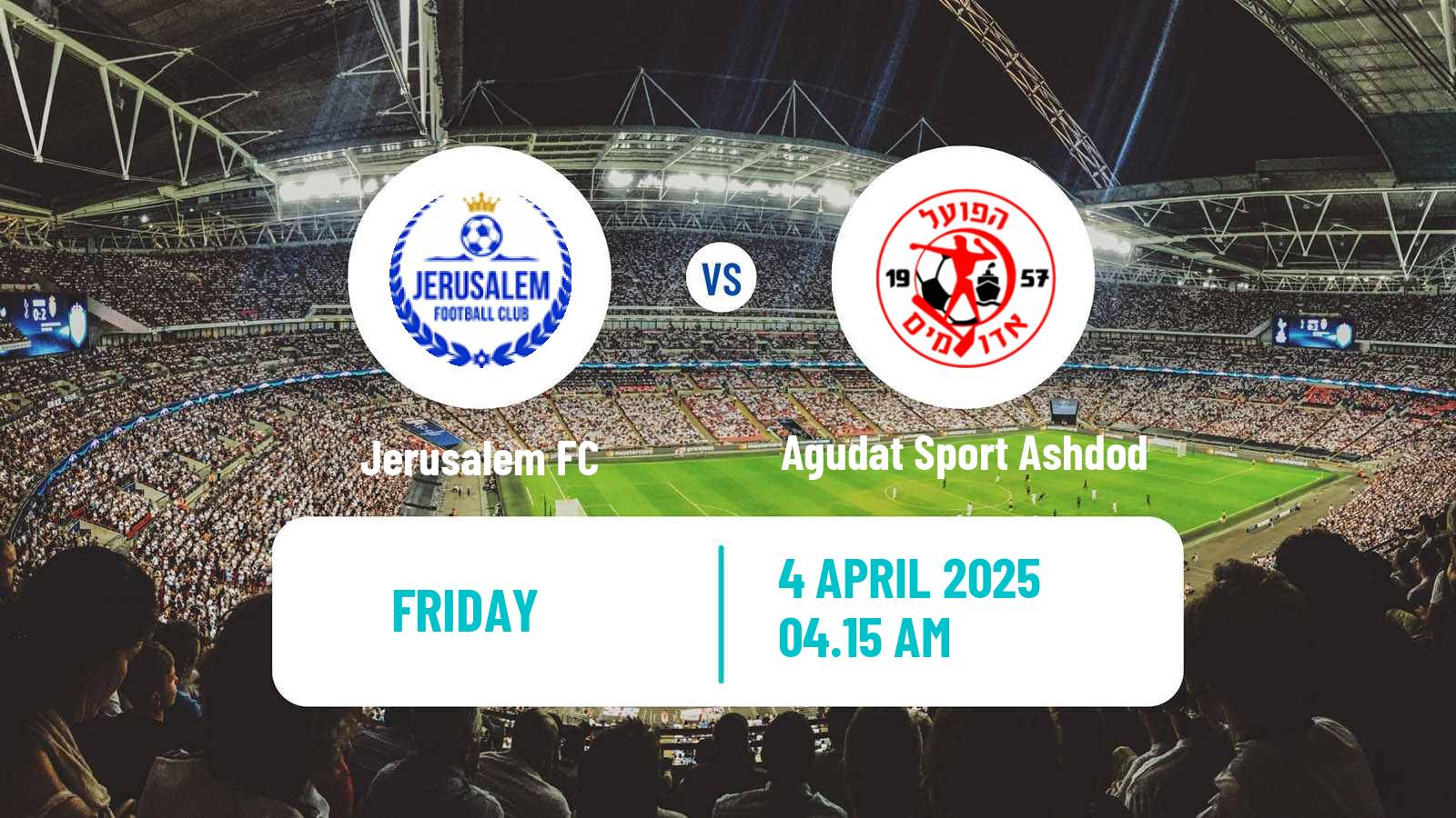 Soccer Israeli Liga Alef South Jerusalem FC - Agudat Sport Ashdod