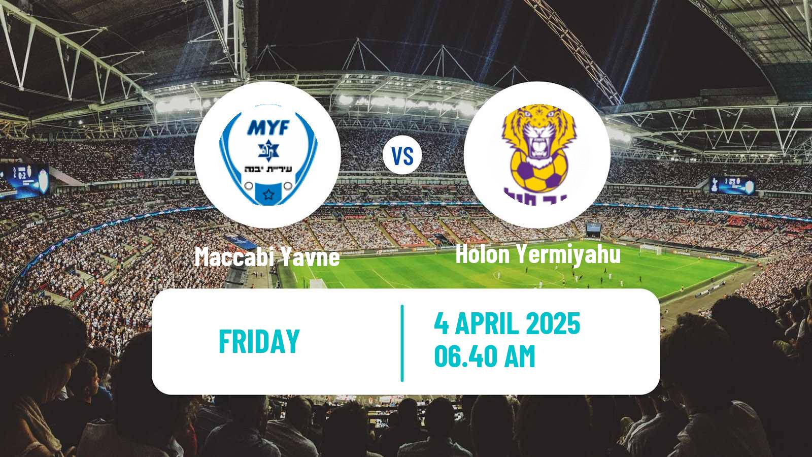 Soccer Israeli Liga Alef South Maccabi Yavne - Holon Yermiyahu