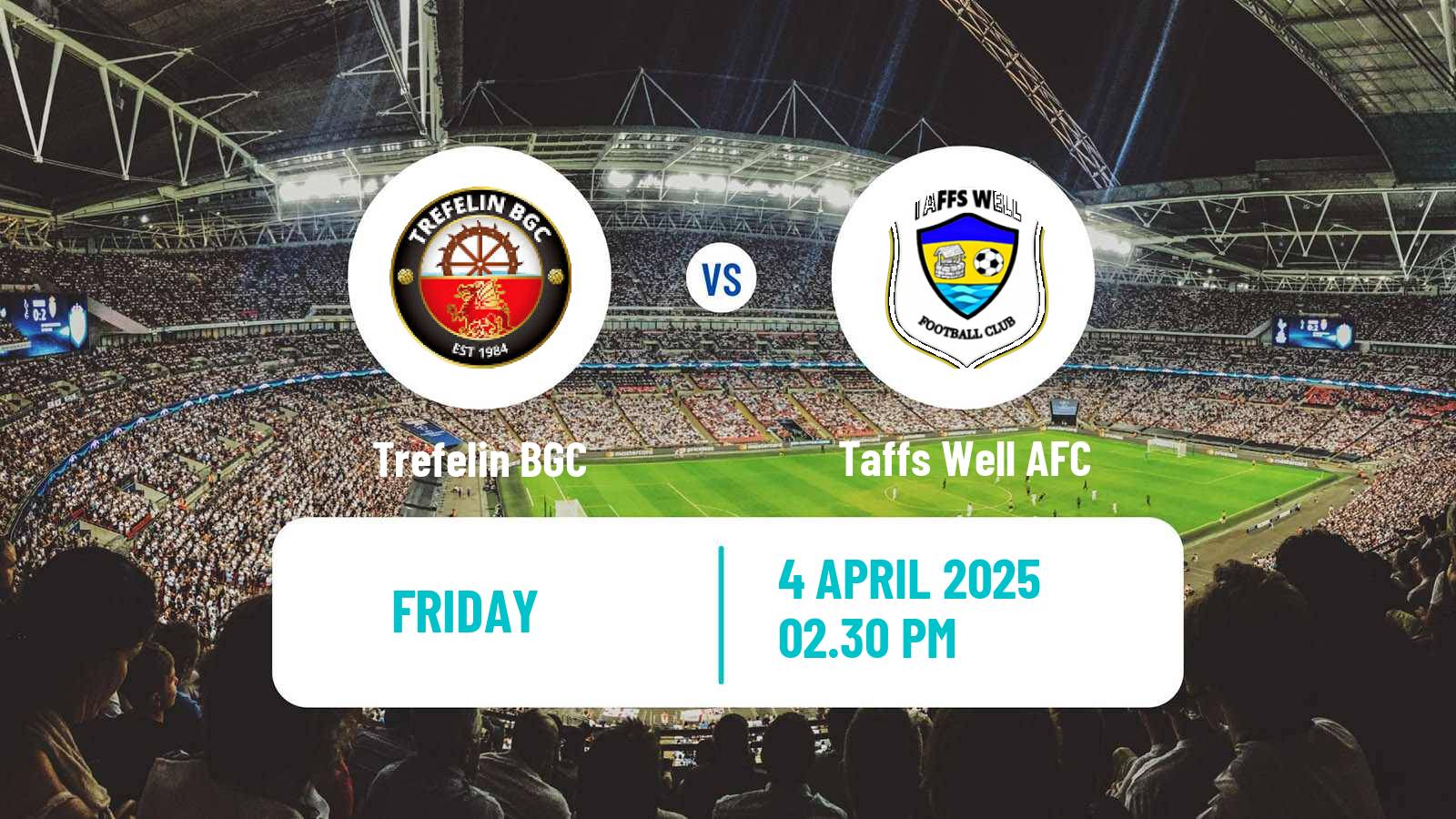 Soccer Welsh Cymru South Trefelin - Taffs Well AFC