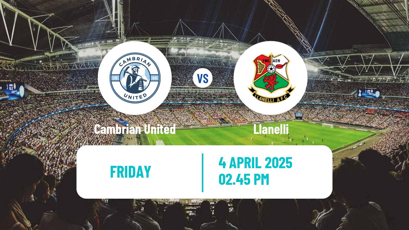 Soccer Welsh Cymru South Cambrian United - Llanelli