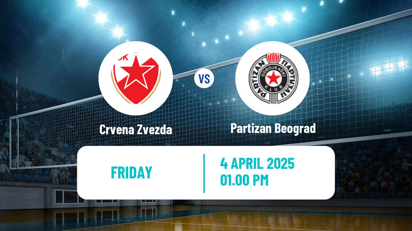 Volleyball Serbian Liga Volleyball Crvena Zvezda - Partizan Beograd