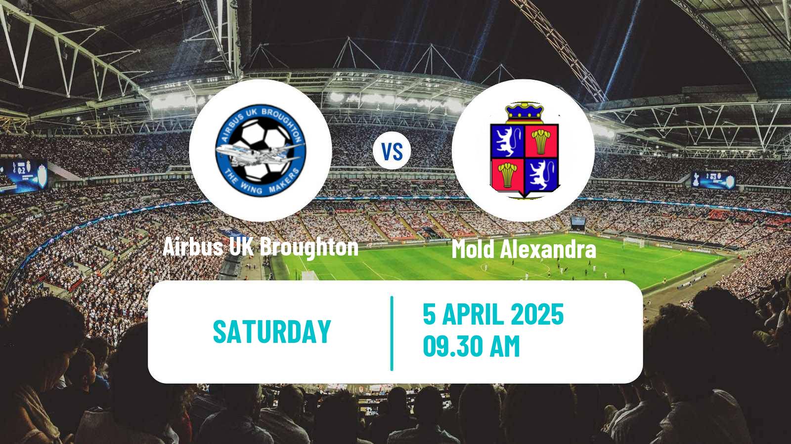 Soccer Welsh Cymru North Airbus UK Broughton - Mold Alexandra