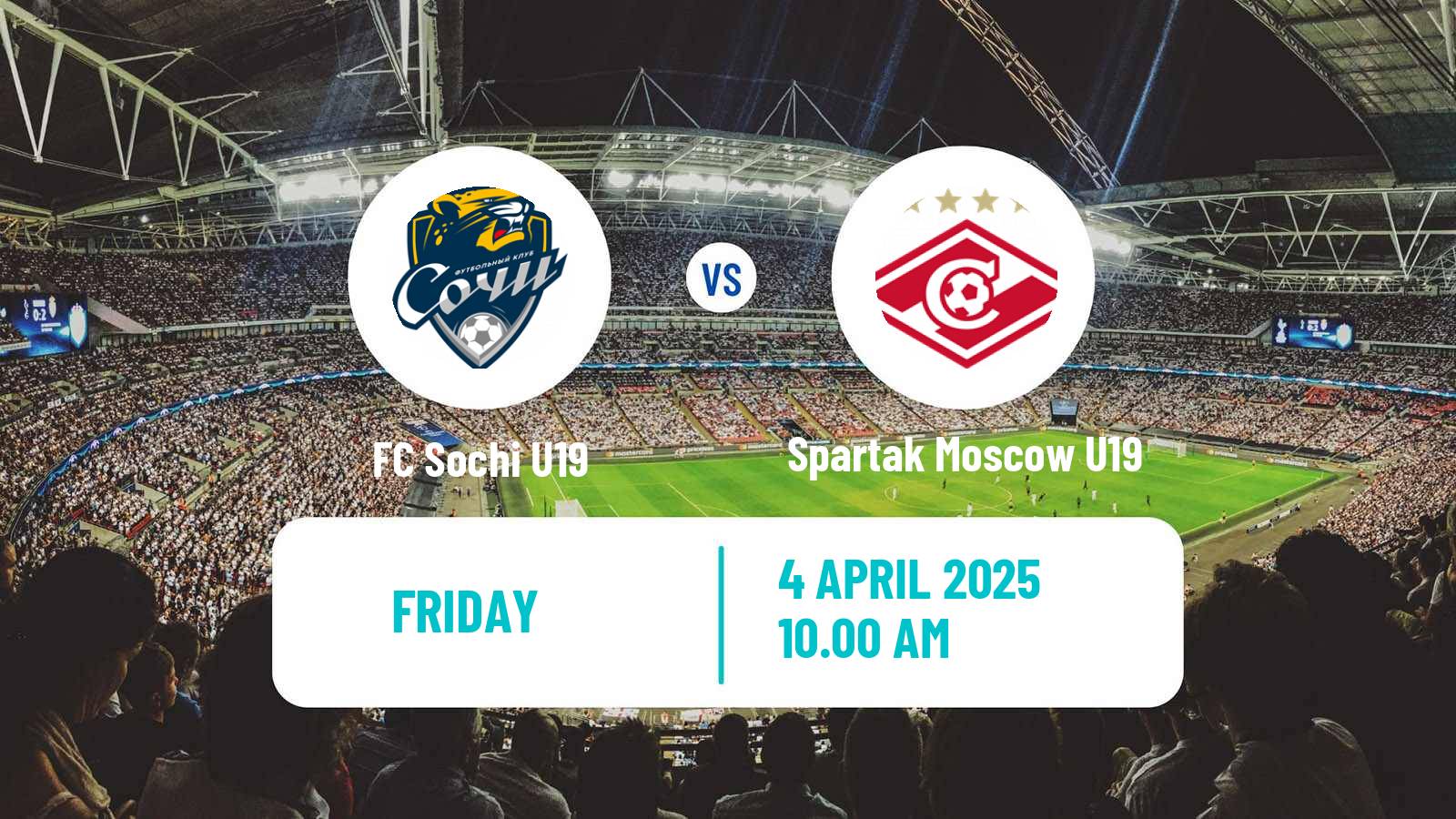 Football Russian Youth League Sochi U19 - Spartak Moscow U19