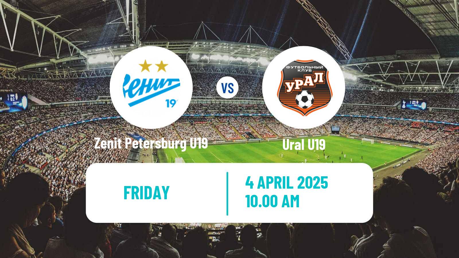 Football Russian Youth League Zenit Petersburg U19 - Ural U19