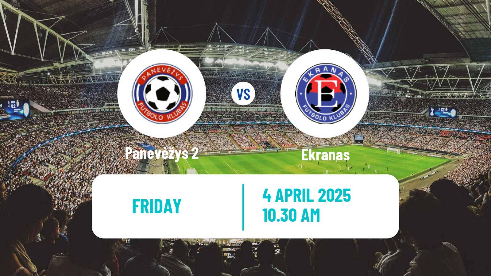 Soccer Lithuanian Division 2 Panevėžys 2 - Ekranas