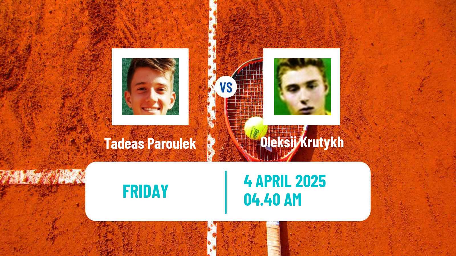 Tennis ITF M25 Antalya 3 Men Tadeas Paroulek - Oleksii Krutykh