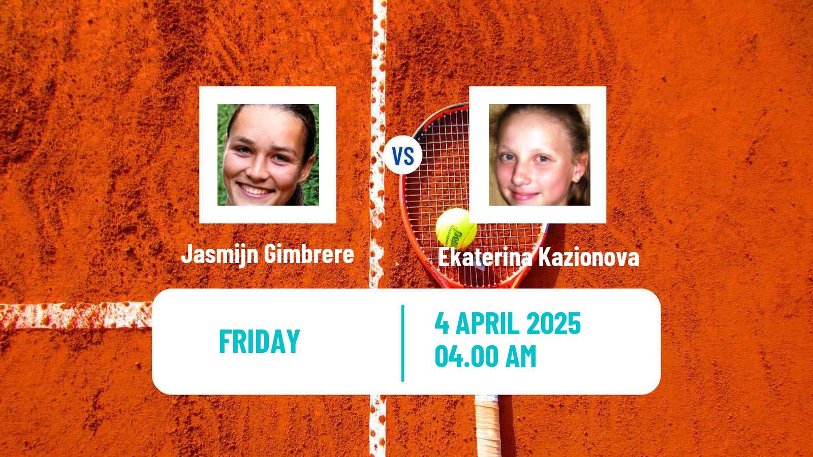 Tennis ITF W50 Bujumbura 2 Women Jasmijn Gimbrere - Ekaterina Kazionova
