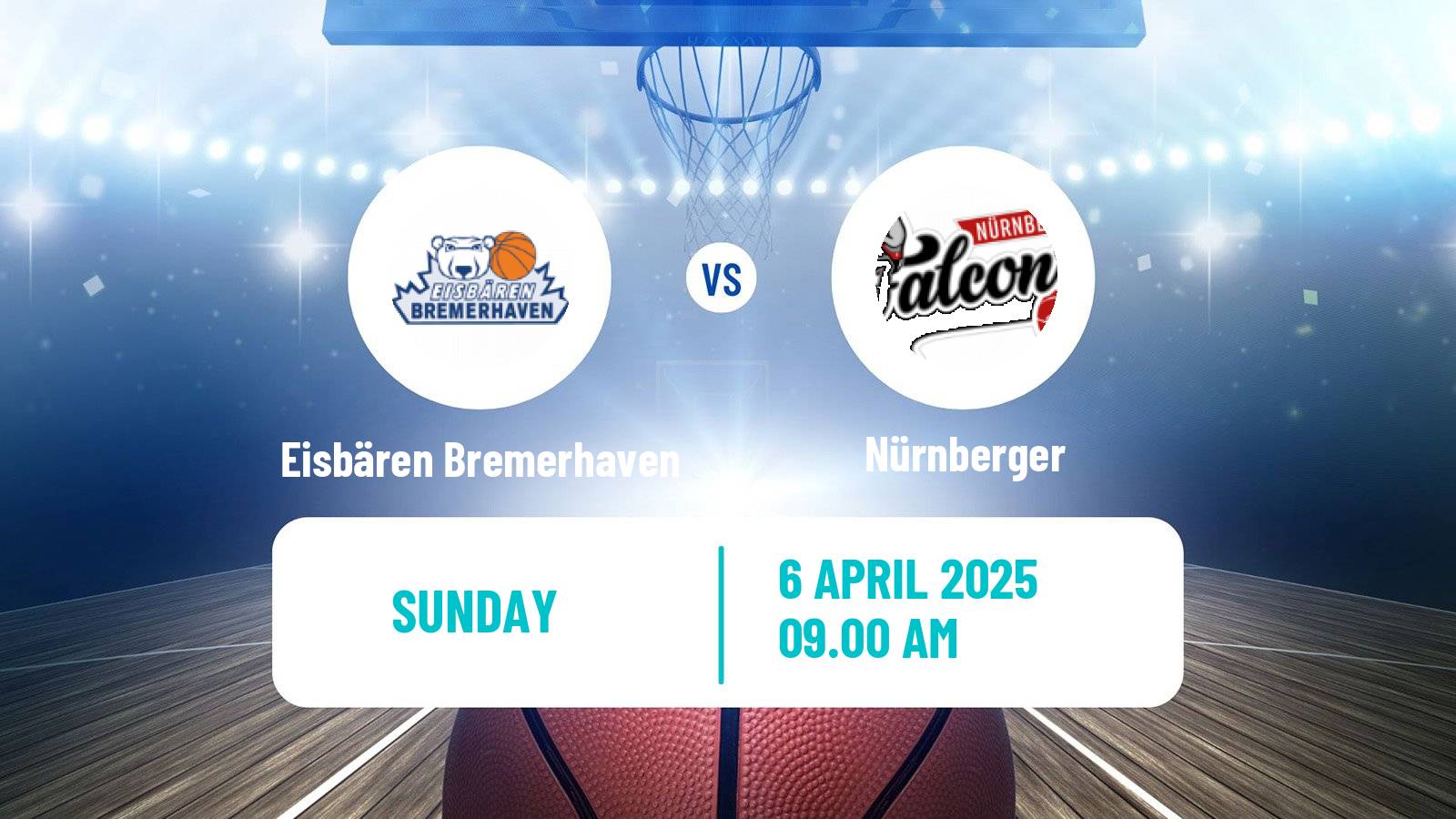 Basketball German Pro A Basketball Eisbären Bremerhaven - Nürnberger