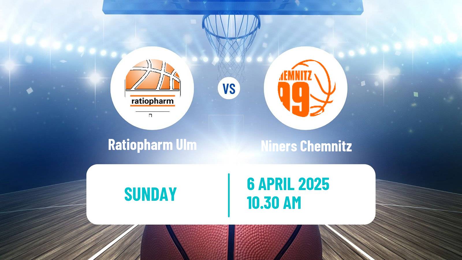 Basketball German BBL Ratiopharm Ulm - Niners Chemnitz