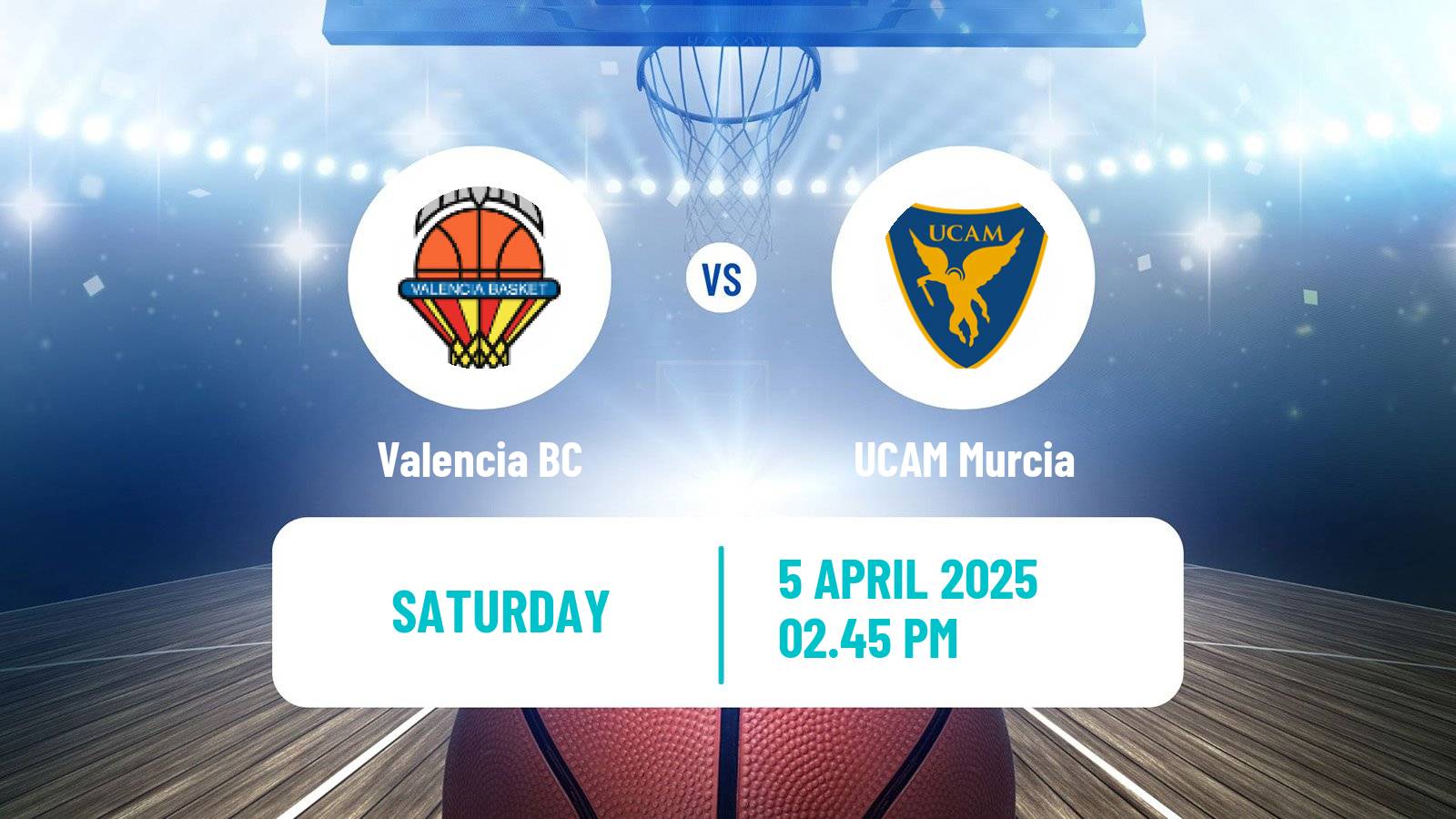 Basketball Spanish ACB League Valencia - UCAM Murcia