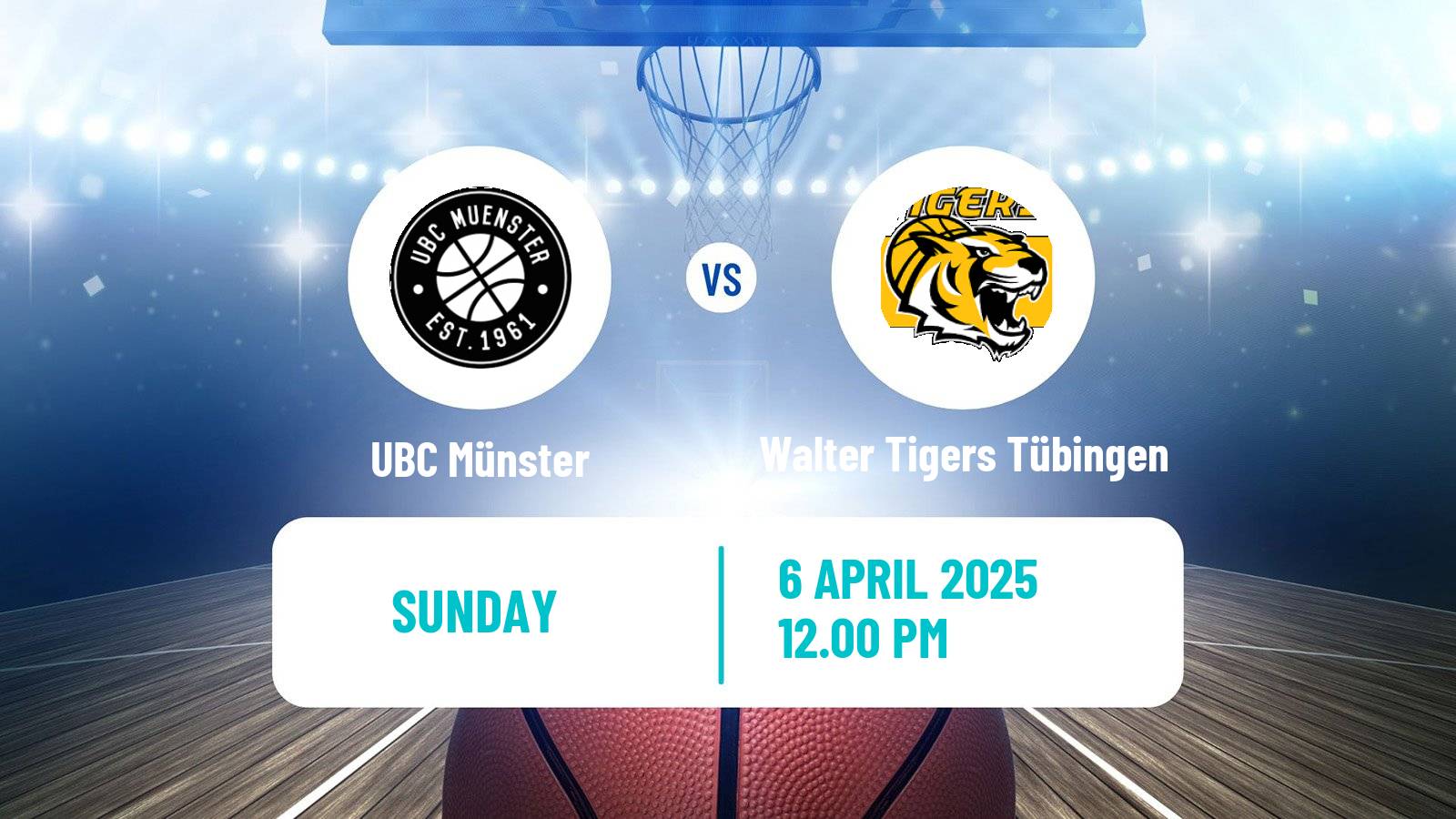Basketball German Pro A Basketball Münster - Walter Tigers Tübingen